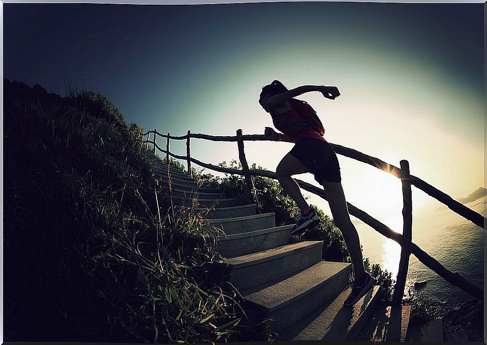 Going up and down stairs, one of the best exercises for health