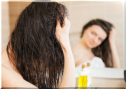 Olive oil for dry hair