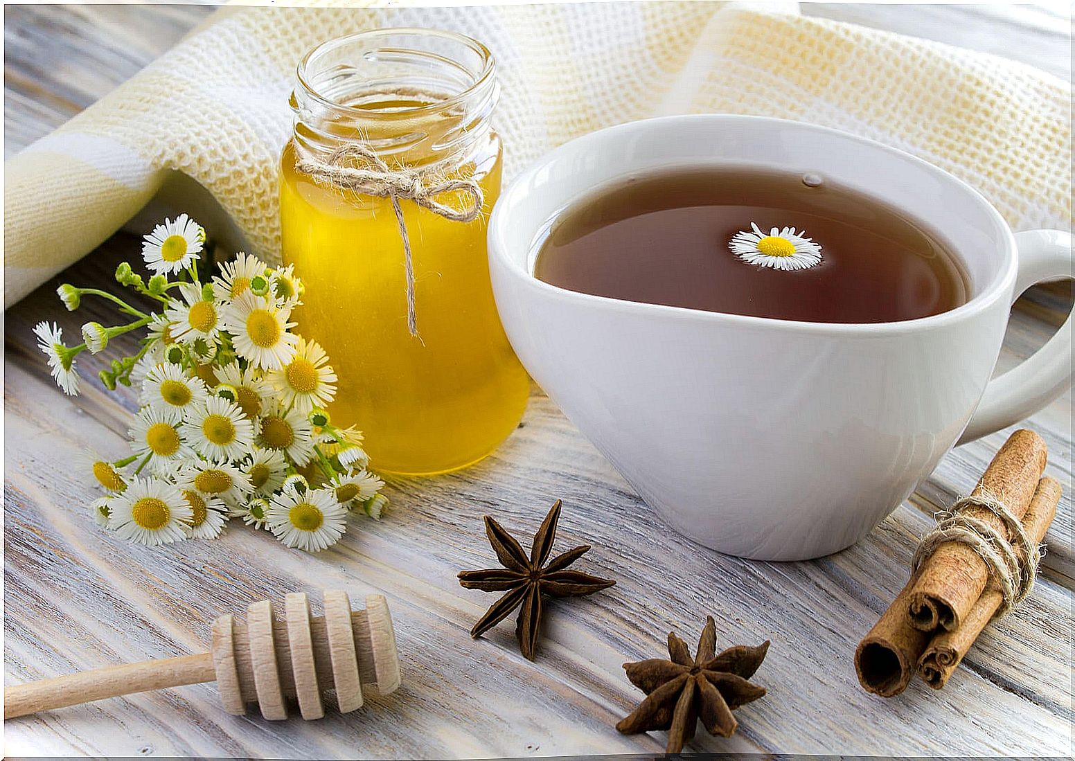 Chamomile and cinnamon remedy.