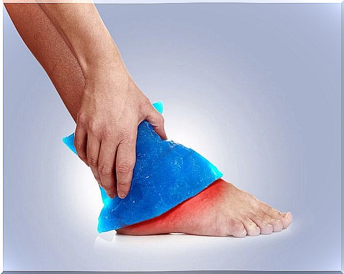 Ice for anterior ankle impingement