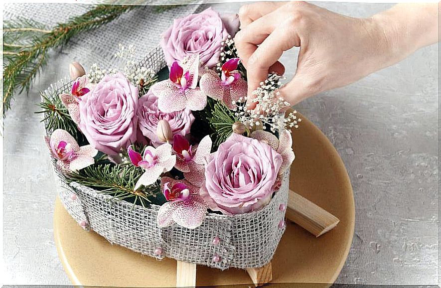 Ornament flower basket.