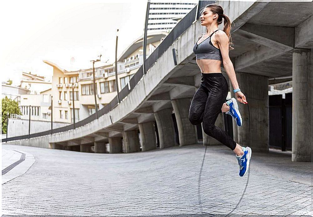 jump rope to reduce orange peel skin