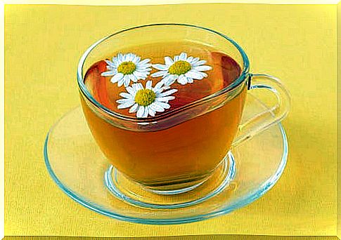 Chamomile for a dry throat 