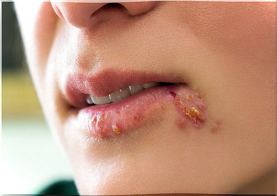 herpes on the lips