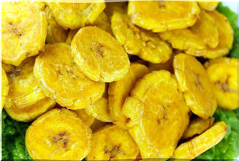 Plantain patacones.